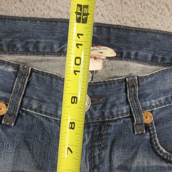 True Religion Mens Billy Giant Big T Stitch Bootcut Jeans size 36 x 32 USA VTG - Picture 10 of 12